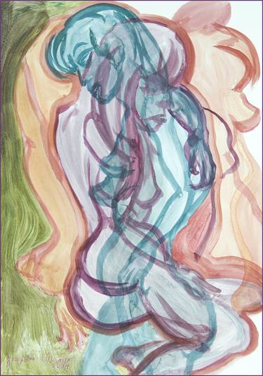 Original Abstract Nude Drawings by Josephine Window