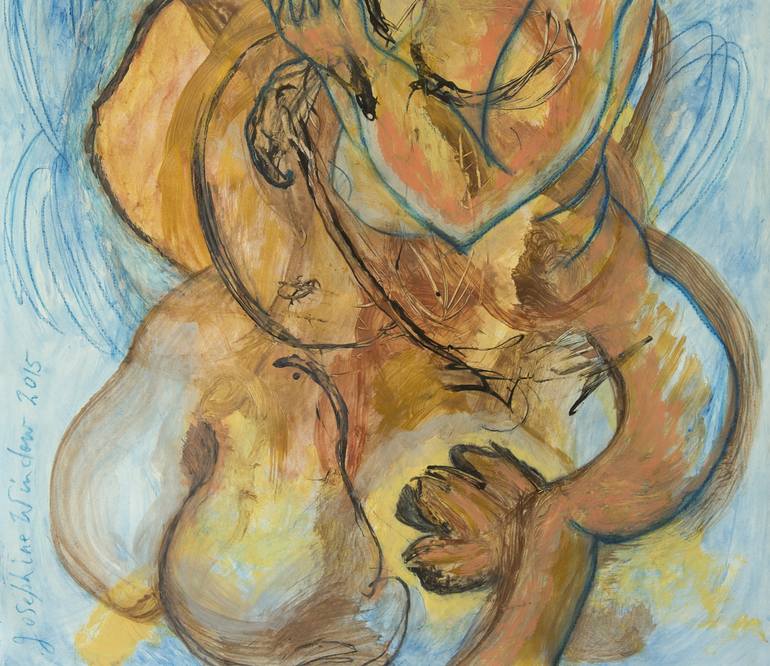 Original Abstract Erotic Painting by Josephine Window
