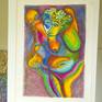 She Loves Colours on the easel in my studio.
