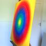 Bright Discs side view on my easel.