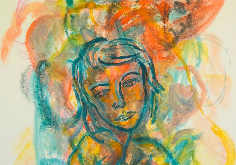 Original Expressionism Abstract Painting by Josephine Window