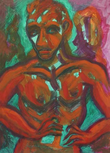 Print of Expressionism Nude Paintings by Josephine Window