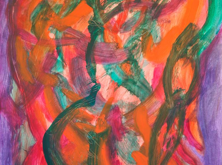 Original Abstract Erotic Painting by Josephine Window