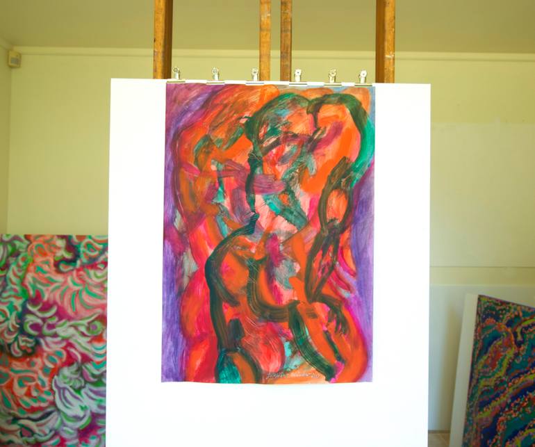 Original Abstract Erotic Painting by Josephine Window