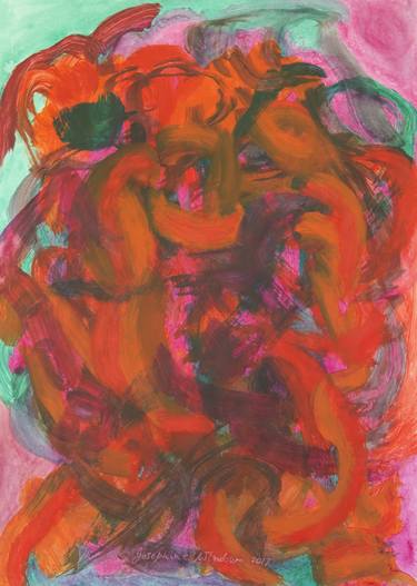 Print of Abstract Expressionism Erotic Paintings by Josephine Window