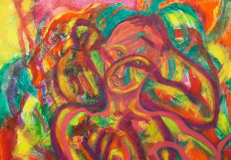 Original Abstract Expressionism Abstract Painting by Josephine Window