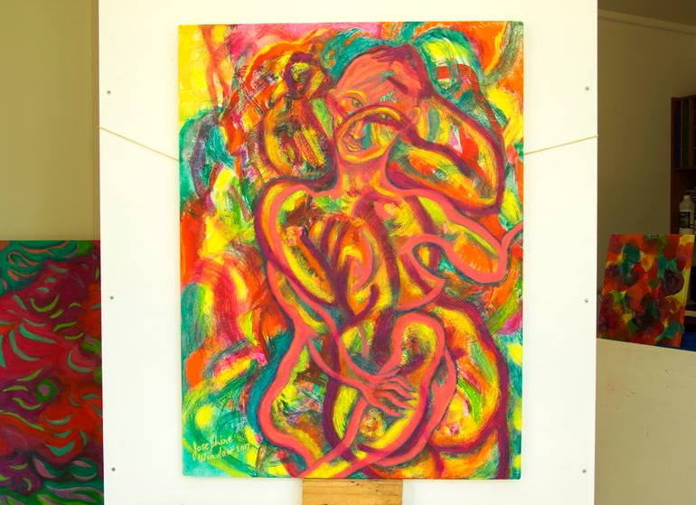 Original Abstract Expressionism Abstract Painting by Josephine Window