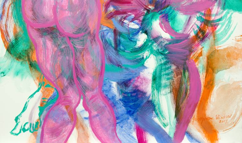 Original Abstract Expressionism Abstract Painting by Josephine Window