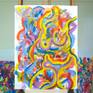 Venus of Willendorf Modern - Front on the easel in my studio.