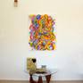 Venus of Willendorf Modern - Front on the wall in home setting.