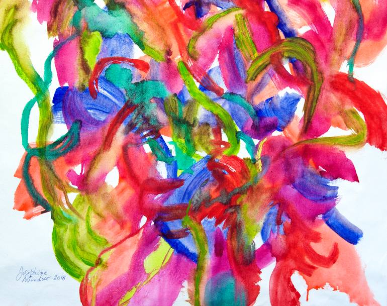 Original Abstract Expressionism Abstract Painting by Josephine Window