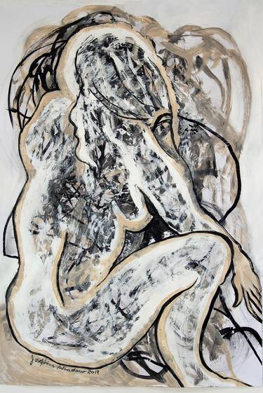 Original Abstract Nude Drawings by Josephine Window