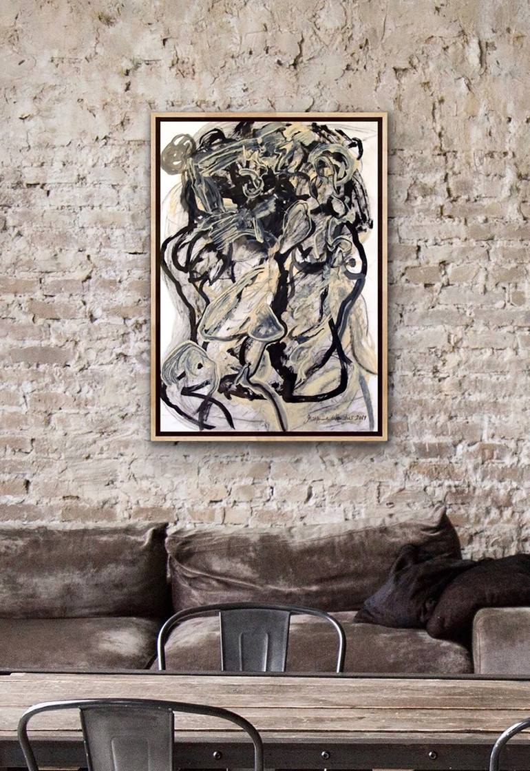 Original Abstract Expressionism Abstract Drawing by Josephine Window