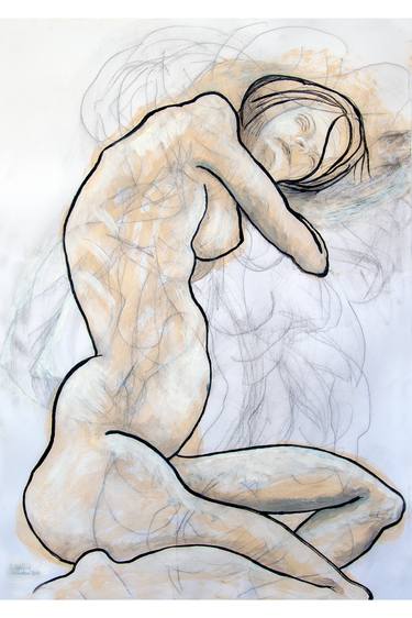 Original Figurative Nude Drawings by Josephine Window