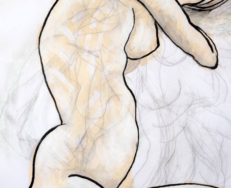 Original Figurative Nude Drawing by Josephine Window