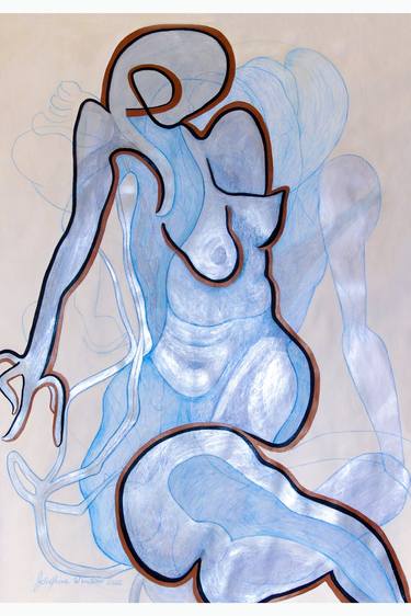 Original Abstract Nude Drawings by Josephine Window
