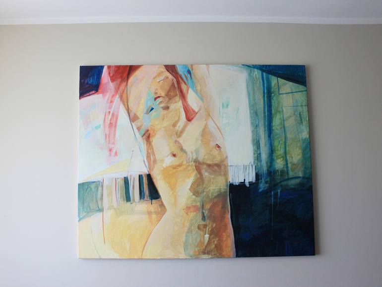 Original Abstract Expressionism Nude Painting by Sabina Fabryczny