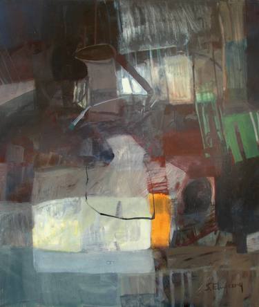 Print of Abstract Expressionism Interiors Paintings by Sabina Fabryczny