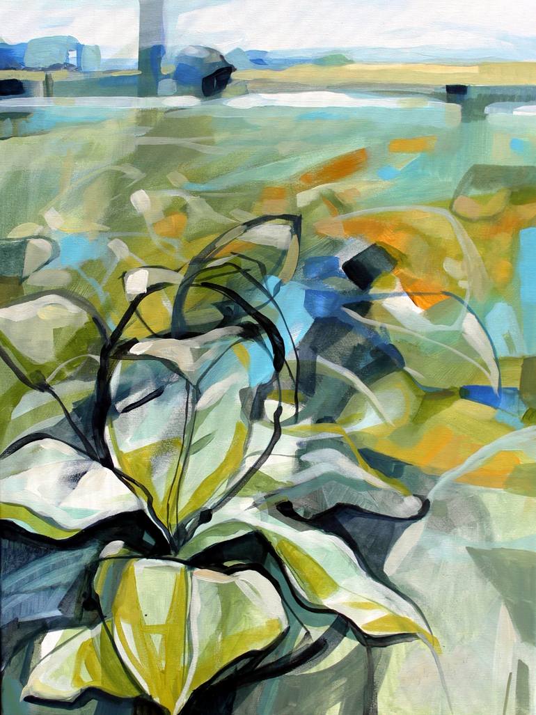 Original Abstract Expressionism Landscape Painting by Sabina Fabryczny