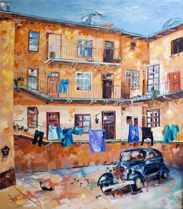 Original Architecture Painting by Victoria Raznatovskaya