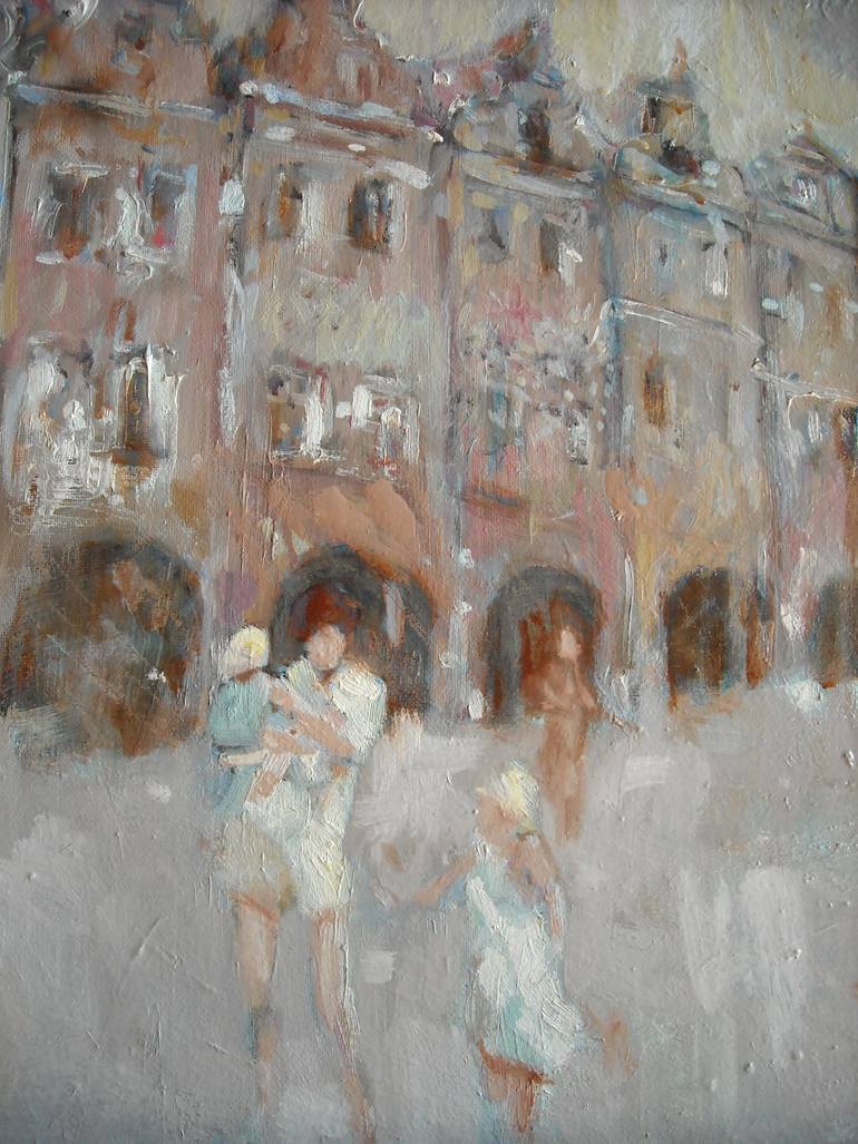 Original Impressionism Cities Painting by Roger Piaskowski