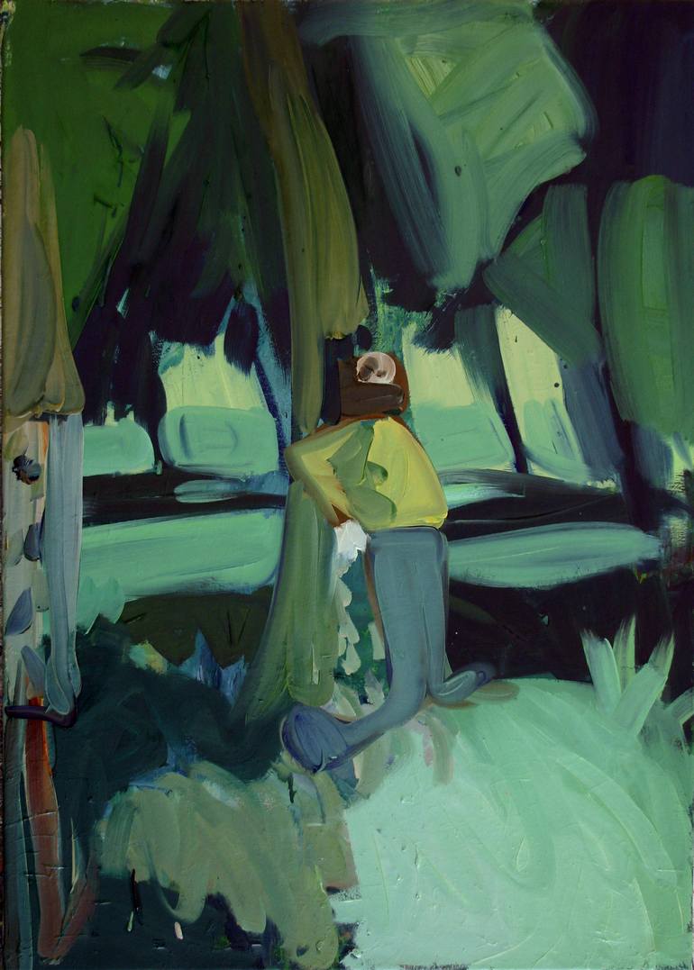 Man Tied to a Tree Painting by ofir dor | Saatchi Art