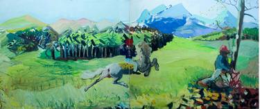 Original Expressionism Horse Paintings by ofir dor
