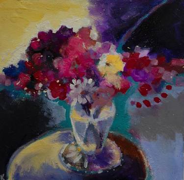 Original Abstract Floral Painting by Kerry Swan 