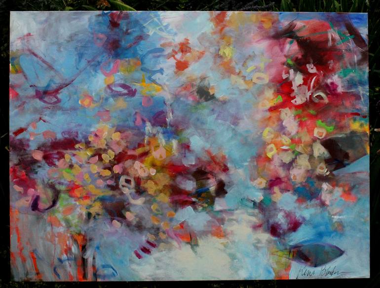 Original Abstract Expressionism Abstract Painting by Kerri Mccabe