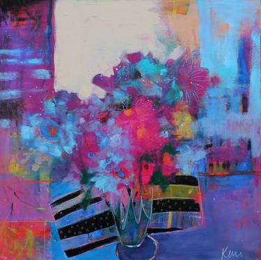 Print of Abstract Floral Paintings by Kerry Swan