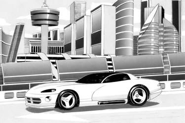 Original Illustration Automobile Drawings by Fabrice Gayot