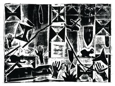 Original Abstract Political Printmaking by Boris Andreas Duhm