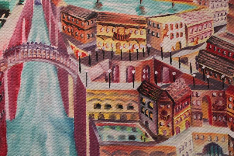 Original Cities Painting by Adomas Storpirstis