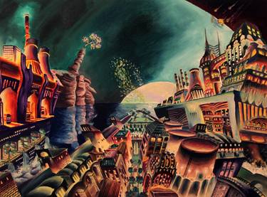 Original Surrealism Fantasy Paintings by Adomas Storpirstis