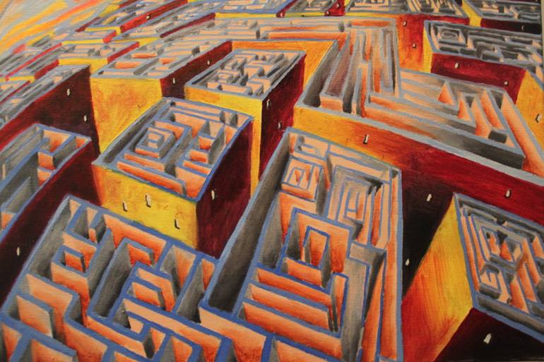 Original Surrealism Fantasy Painting by Adomas Storpirstis