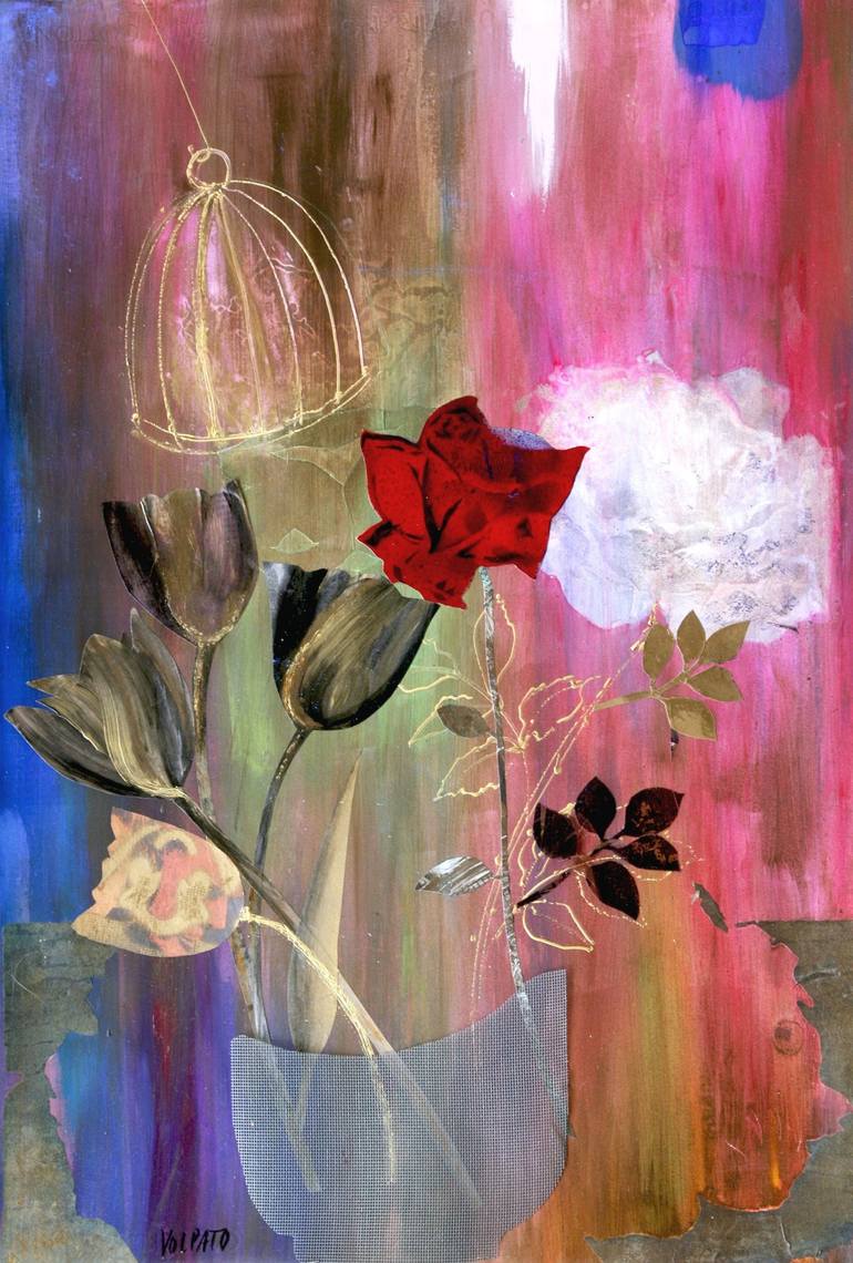 Original Conceptual Floral Paintings by Paola Volpato