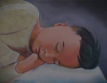 Original Portraiture Children Painting by Cyril Harris