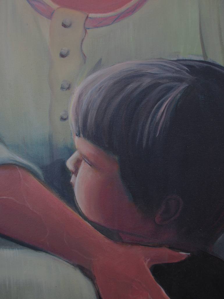 Original Folk Family Painting by Cyril Harris