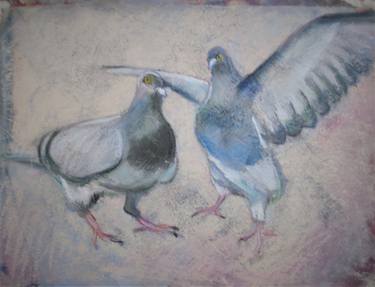The birds ( pastel on paper) thumb