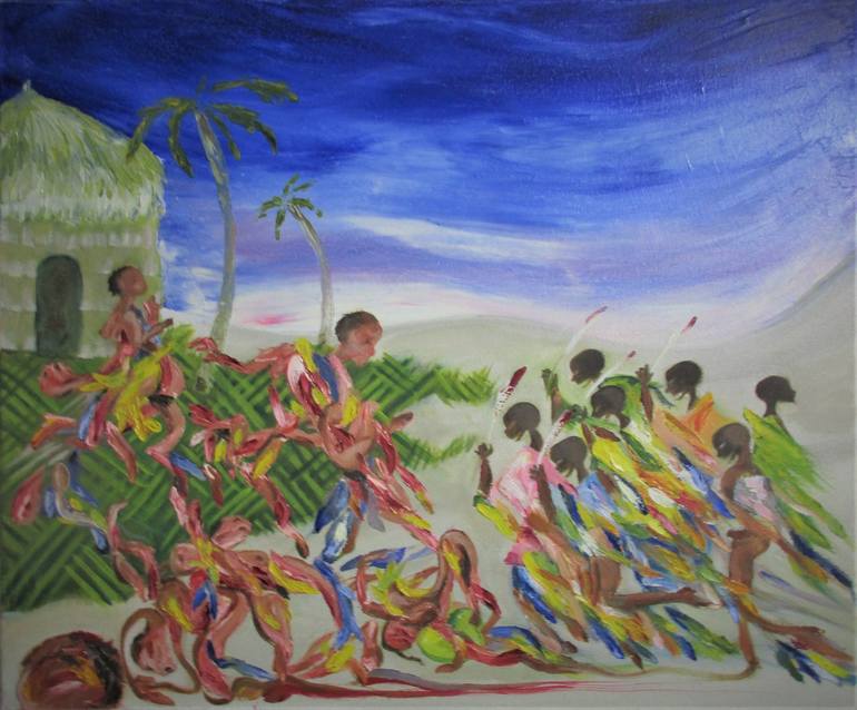 1994 Rwanda Painting by Cyril Harris | Saatchi Art
