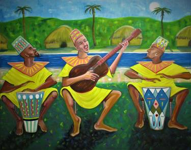 Original Folk Music Paintings by Cyril Harris