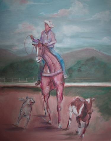 Print of Folk Horse Paintings by Cyril Harris