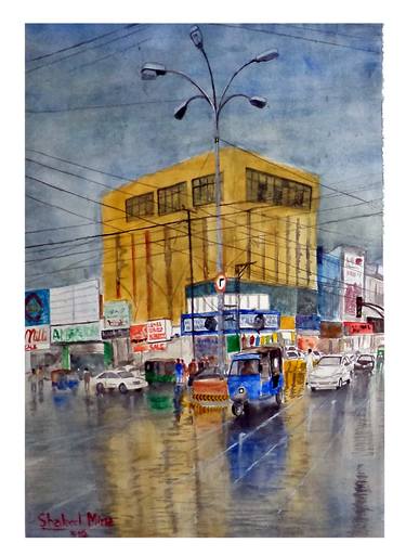Original Abstract Architecture Paintings by Shakeel Mirza