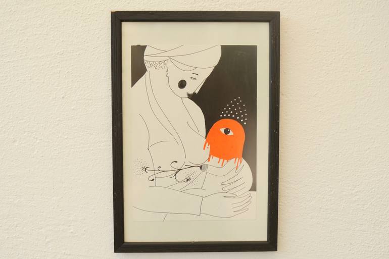 Original Street Art Women Drawing by Martin Gerstenberger