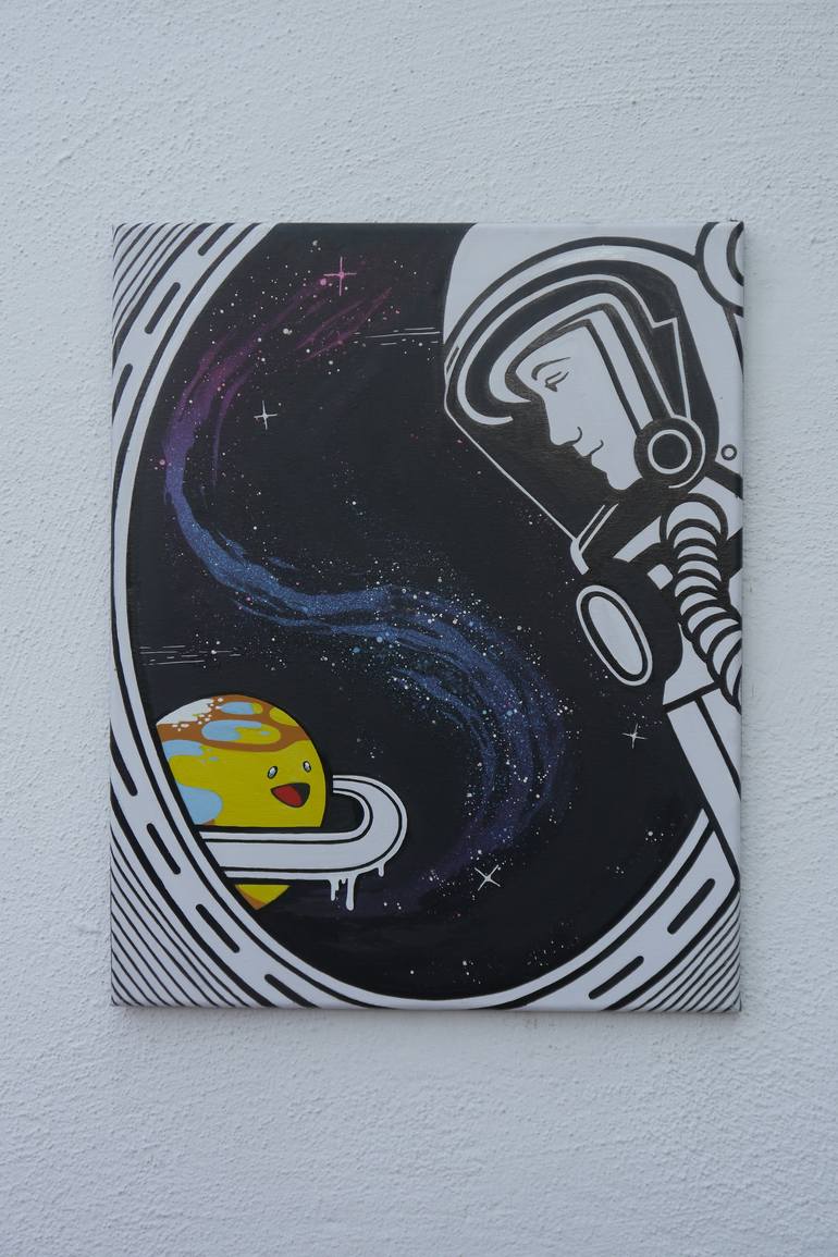 Original Pop Art Outer Space Painting by Martin Gerstenberger