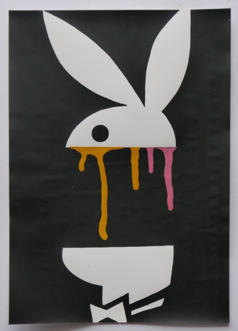 playboy bunny logo drawing streetfineartphotography