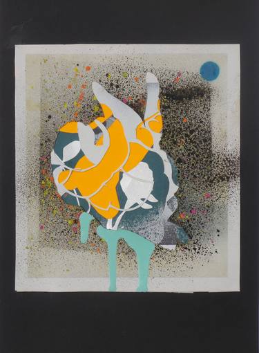 Original Abstract Expressionism Animal Collage by Martin Gerstenberger