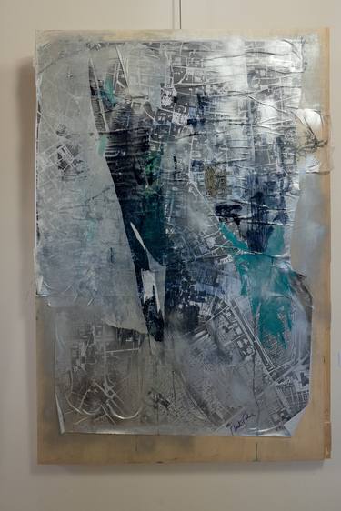 Original Abstract Cities Collage by Claudia Palmira