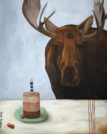 Original Figurative Animal Paintings by Leah Saulnier