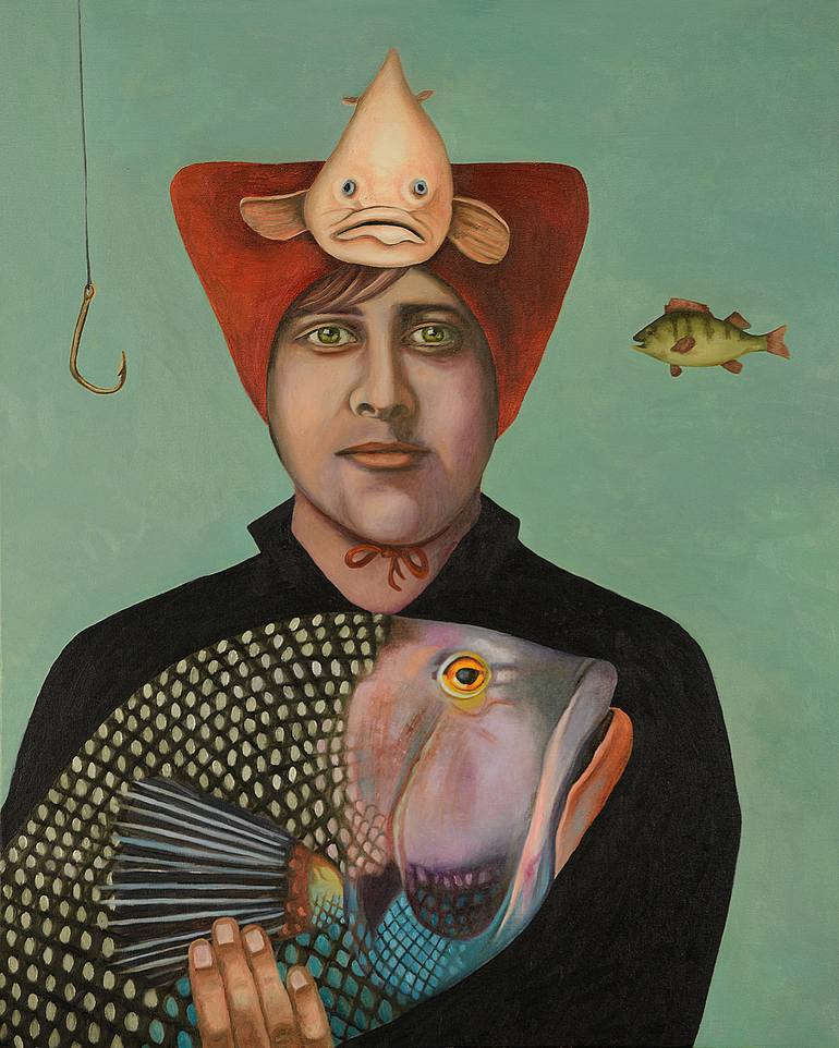 A Fish Story Painting by Leah Saulnier | Saatchi Art